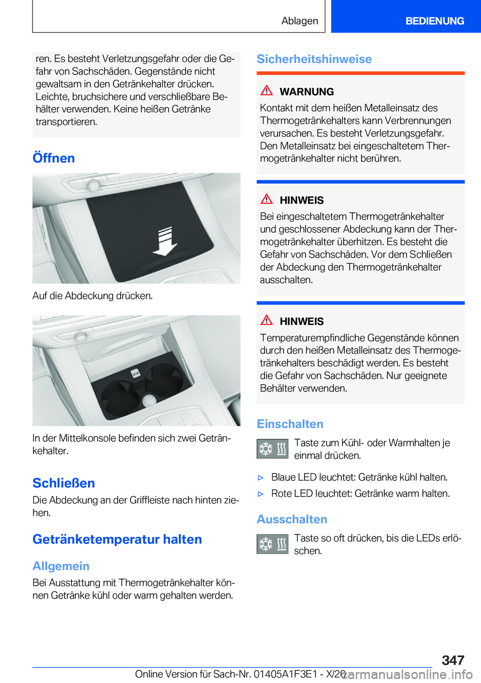 BMW X5 2021  Betriebsanleitungen (in German) �r�e�n�.��E�s��b�e�s�t�e�h�t��V�e�r�l�e�t�z�u�n�g�s�g�e�f�a�h�r��o�d�e�r��d�i�e��G�ej�f�a�h�r��v�o�n��S�a�c�h�s�c�h�