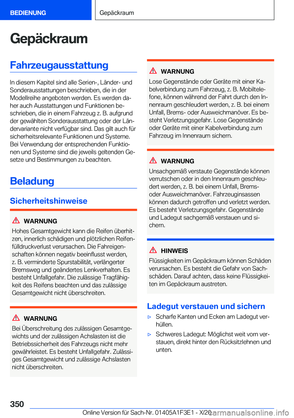 BMW X5 2021  Betriebsanleitungen (in German) �G�e�p�