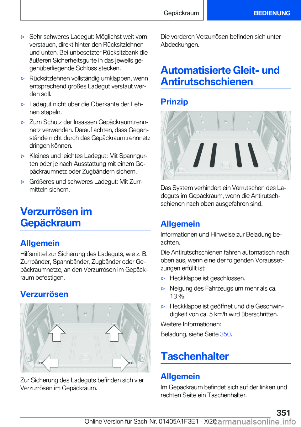 BMW X5 2021  Betriebsanleitungen (in German) x�S�e�h�r��s�c�h�w�e�r�e�s��L�a�d�e�g�u�t�:��M�