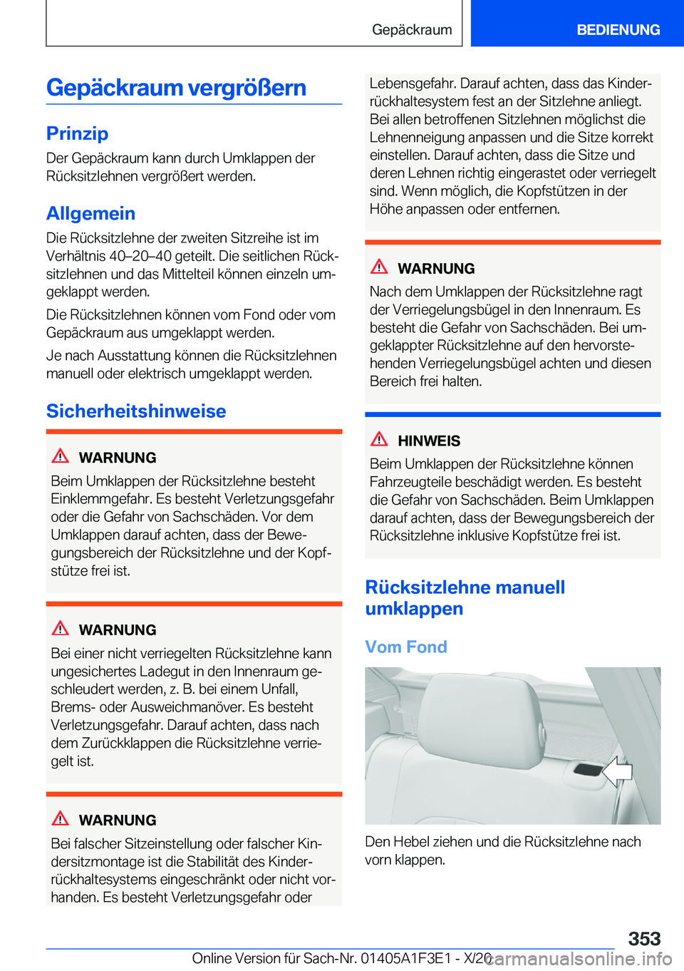 BMW X5 2021  Betriebsanleitungen (in German) �G�e�p�