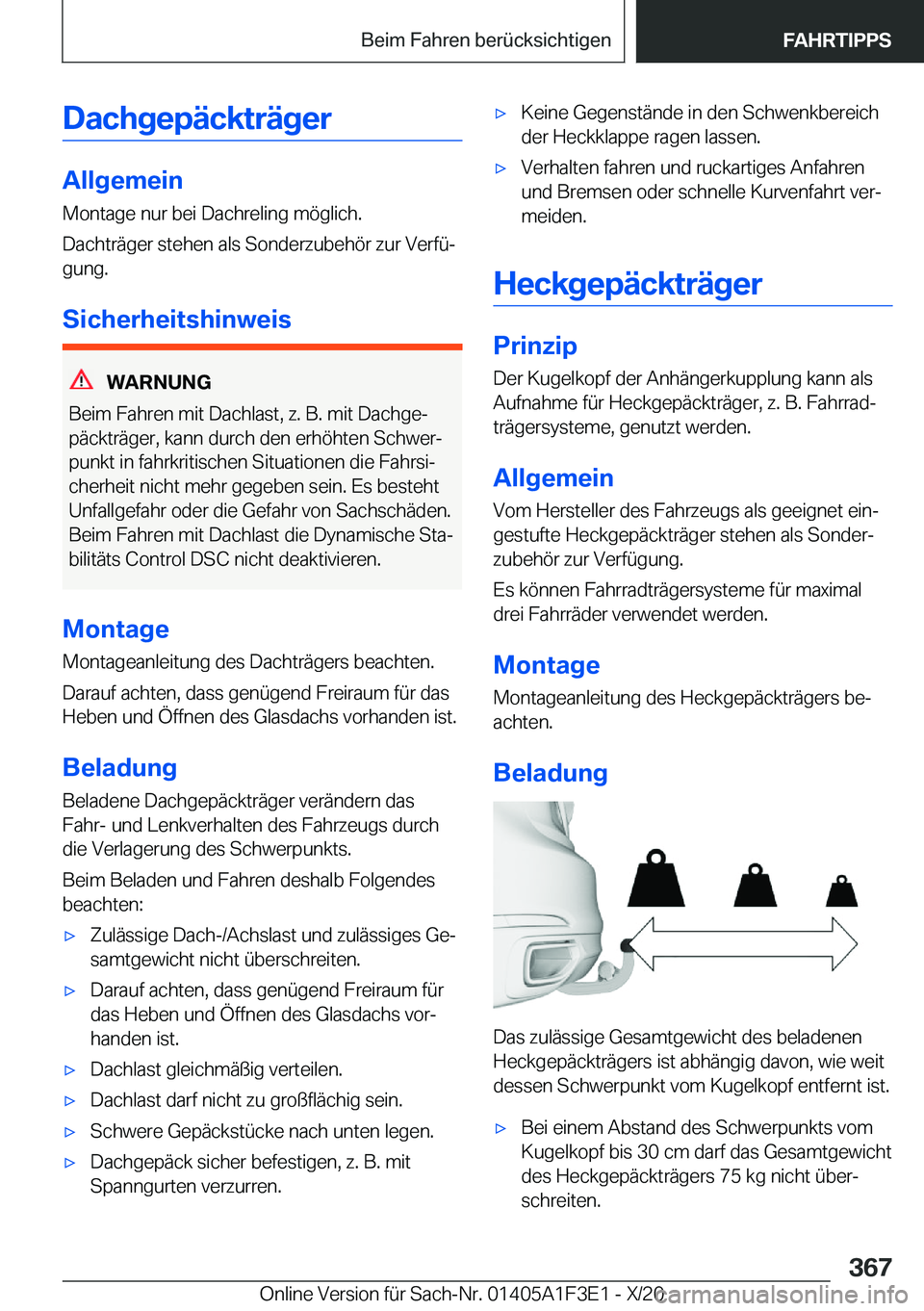 BMW X5 2021  Betriebsanleitungen (in German) �D�a�c�h�g�e�p�