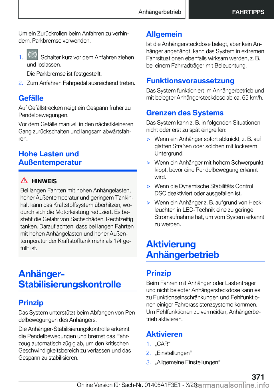 BMW X5 2021  Betriebsanleitungen (in German) �U�m��e�i�n��Z�u�r�