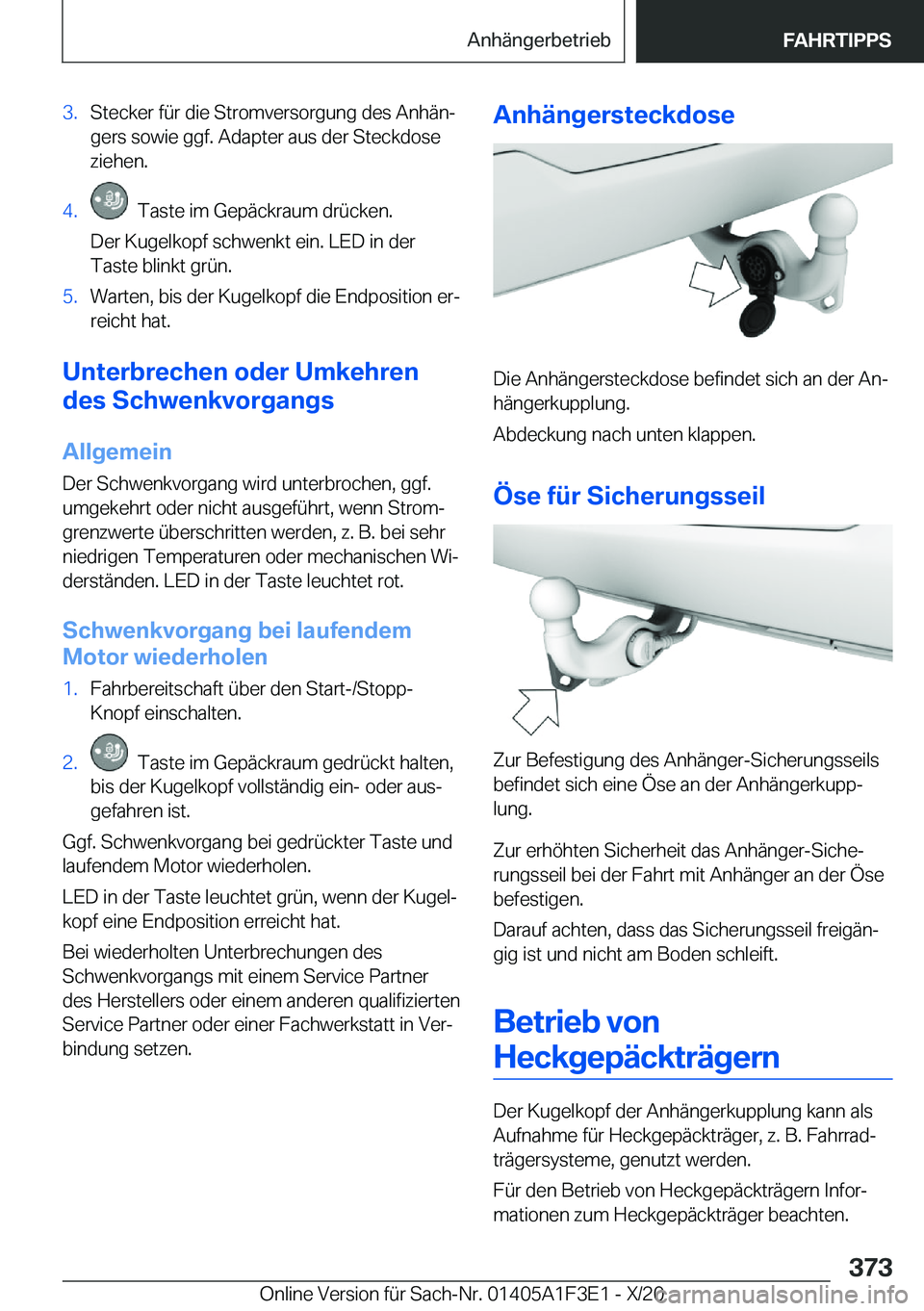 BMW X5 2021  Betriebsanleitungen (in German) �3�.�S�t�e�c�k�e�r��f�
