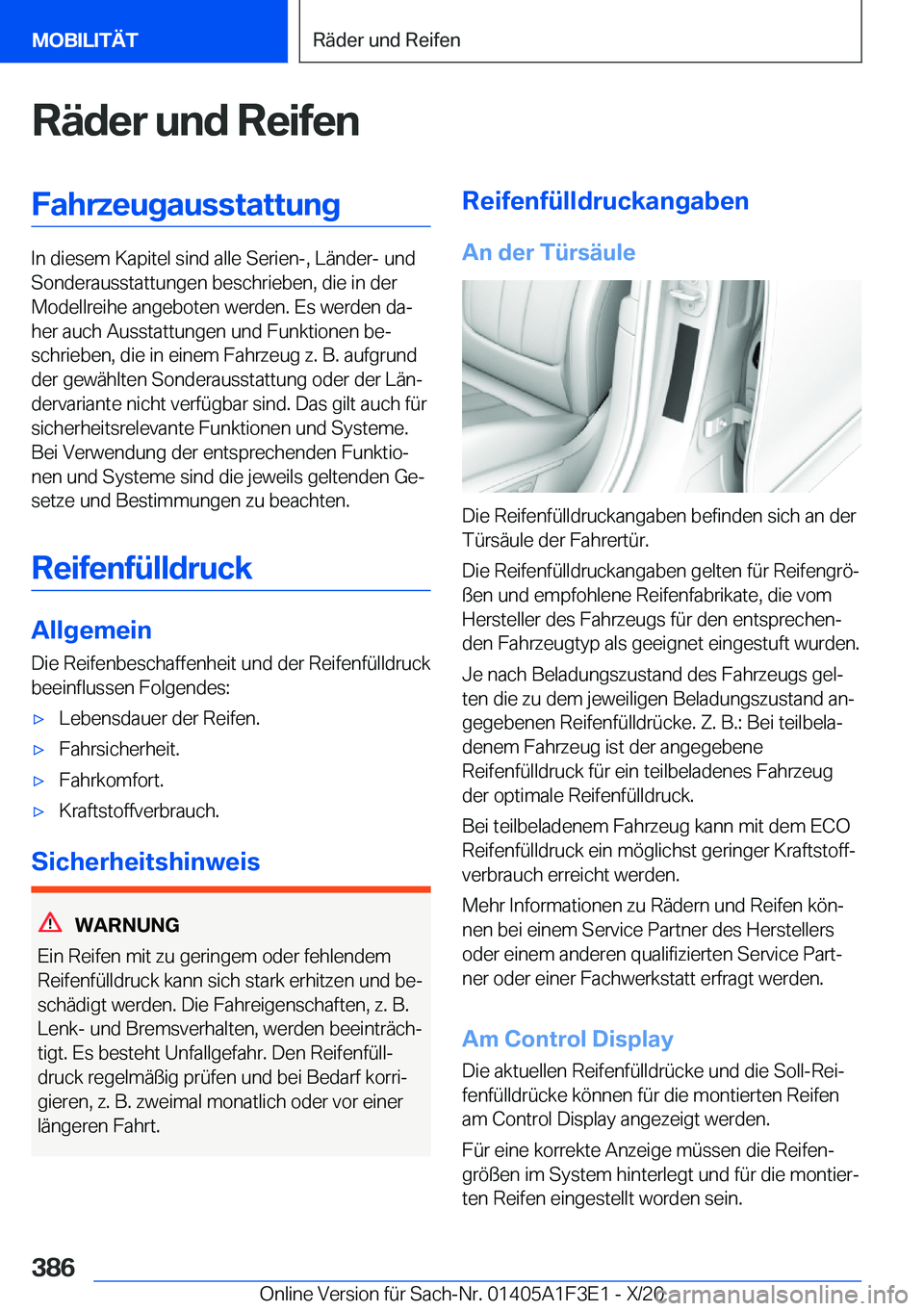 BMW X5 2021  Betriebsanleitungen (in German) �R�