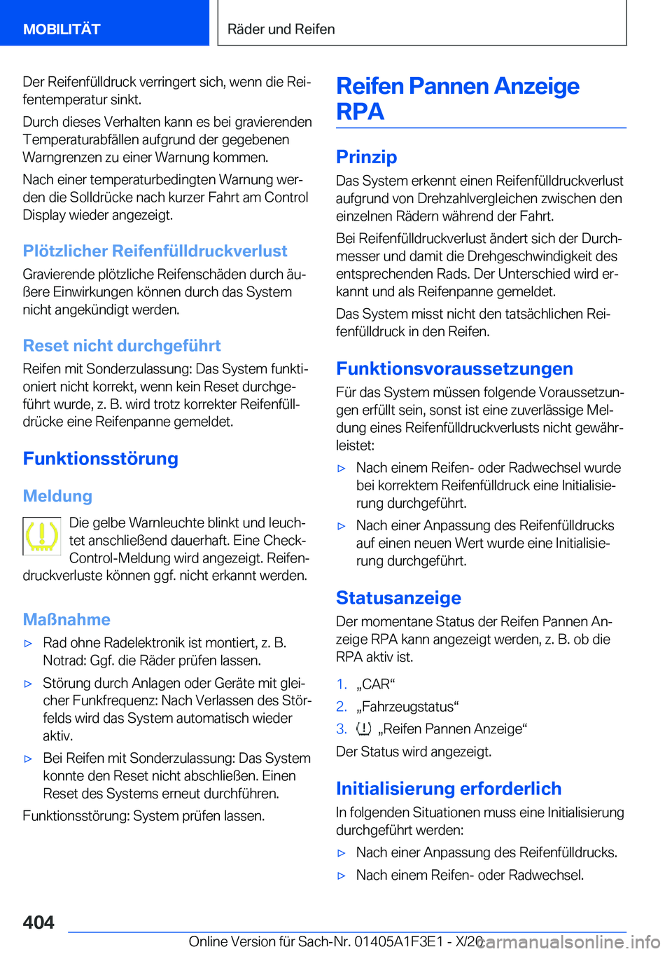 BMW X5 2021  Betriebsanleitungen (in German) �D�e�r��R�e�i�f�e�n�f�