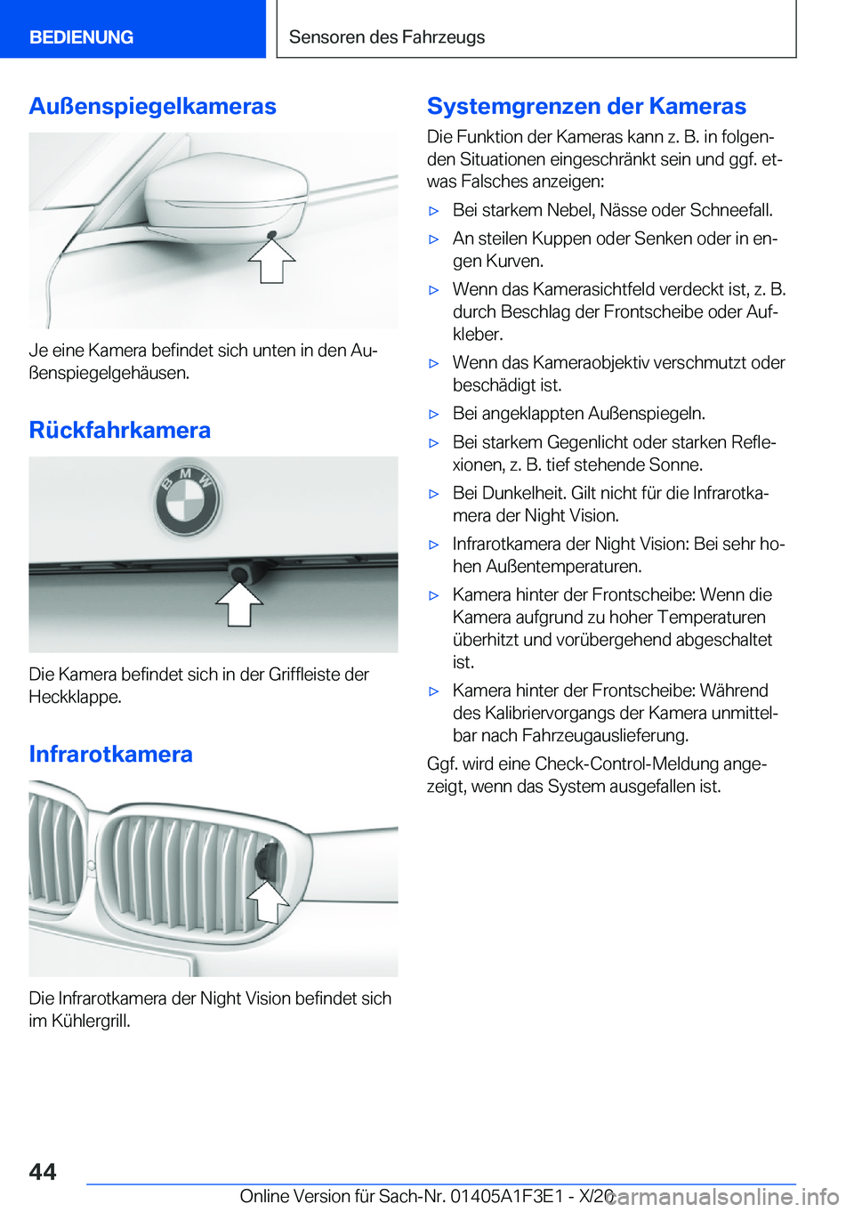 BMW X5 2021  Betriebsanleitungen (in German) �A�u�