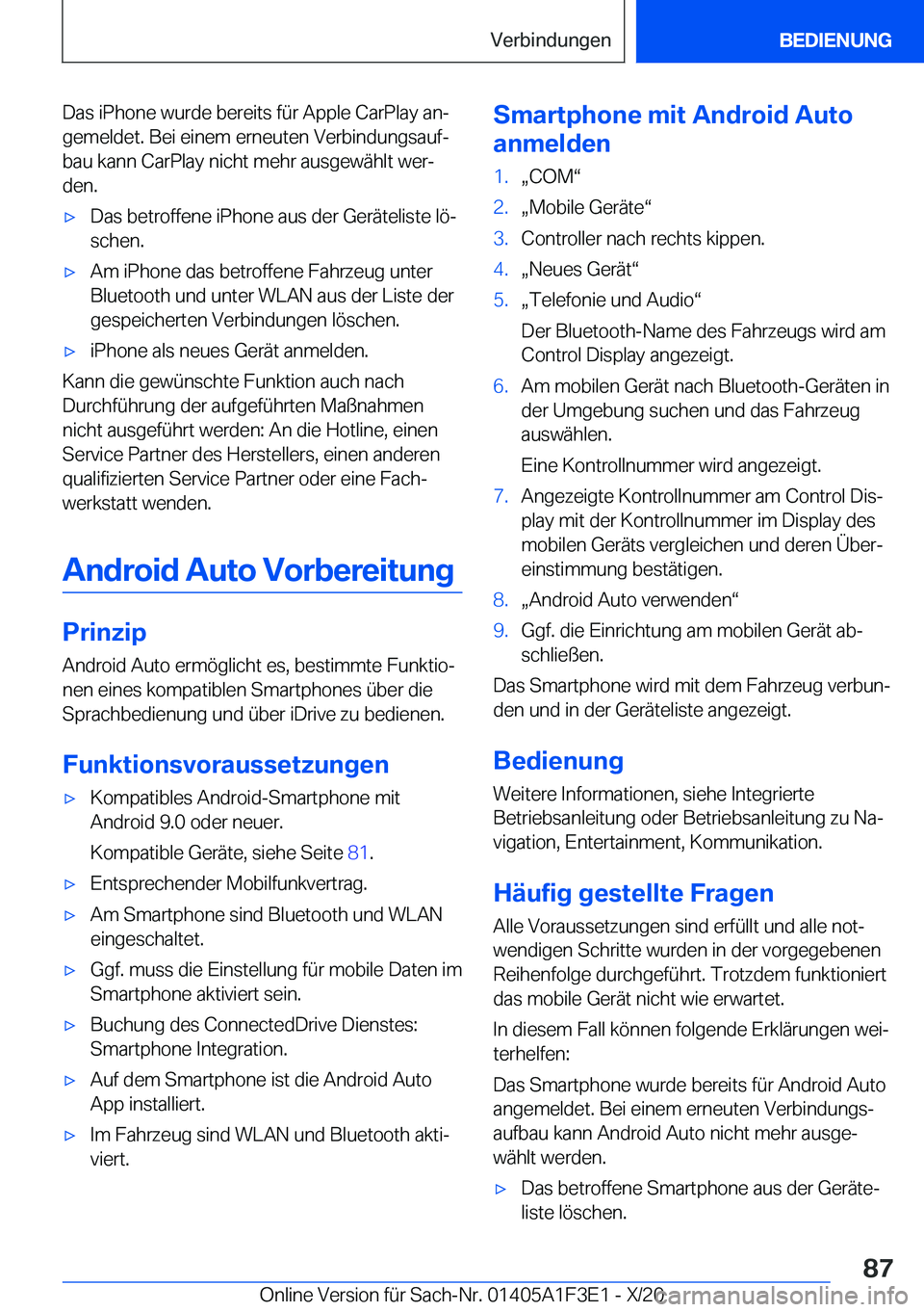 BMW X5 2021  Betriebsanleitungen (in German) �D�a�s��i�P�h�o�n�e��w�u�r�d�e��b�e�r�e�i�t�s��f�