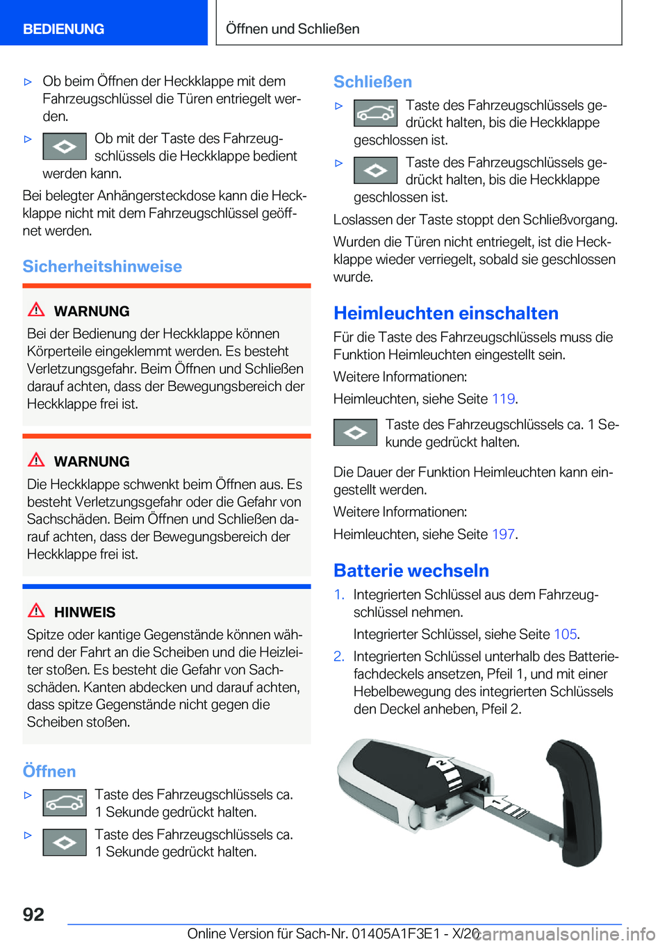 BMW X5 2021  Betriebsanleitungen (in German) x�O�b��b�e�i�m��