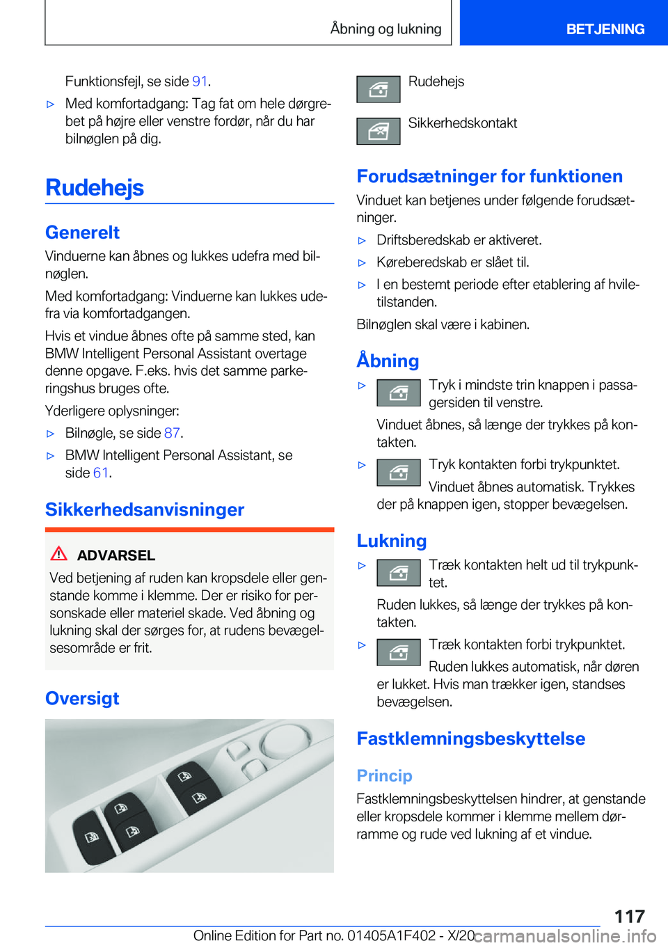 BMW X5 2021  InstruktionsbØger (in Danish) �F�u�n�k�t�i�o�n�s�f�e�j�l�,��s�e��s�i�d�e��9�1�.'x�M�e�d��k�o�m�f�o�r�t�a�d�g�a�n�g�:��T�a�g��f�a�t��o�m��h�e�l�e��d�