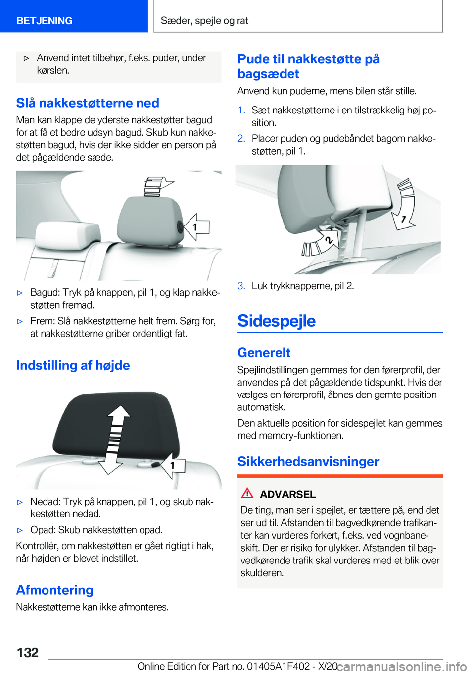 BMW X5 2021  InstruktionsbØger (in Danish) 'x�A�n�v�e�n�d��i�n�t�e�t��t�i�l�b�e�h�