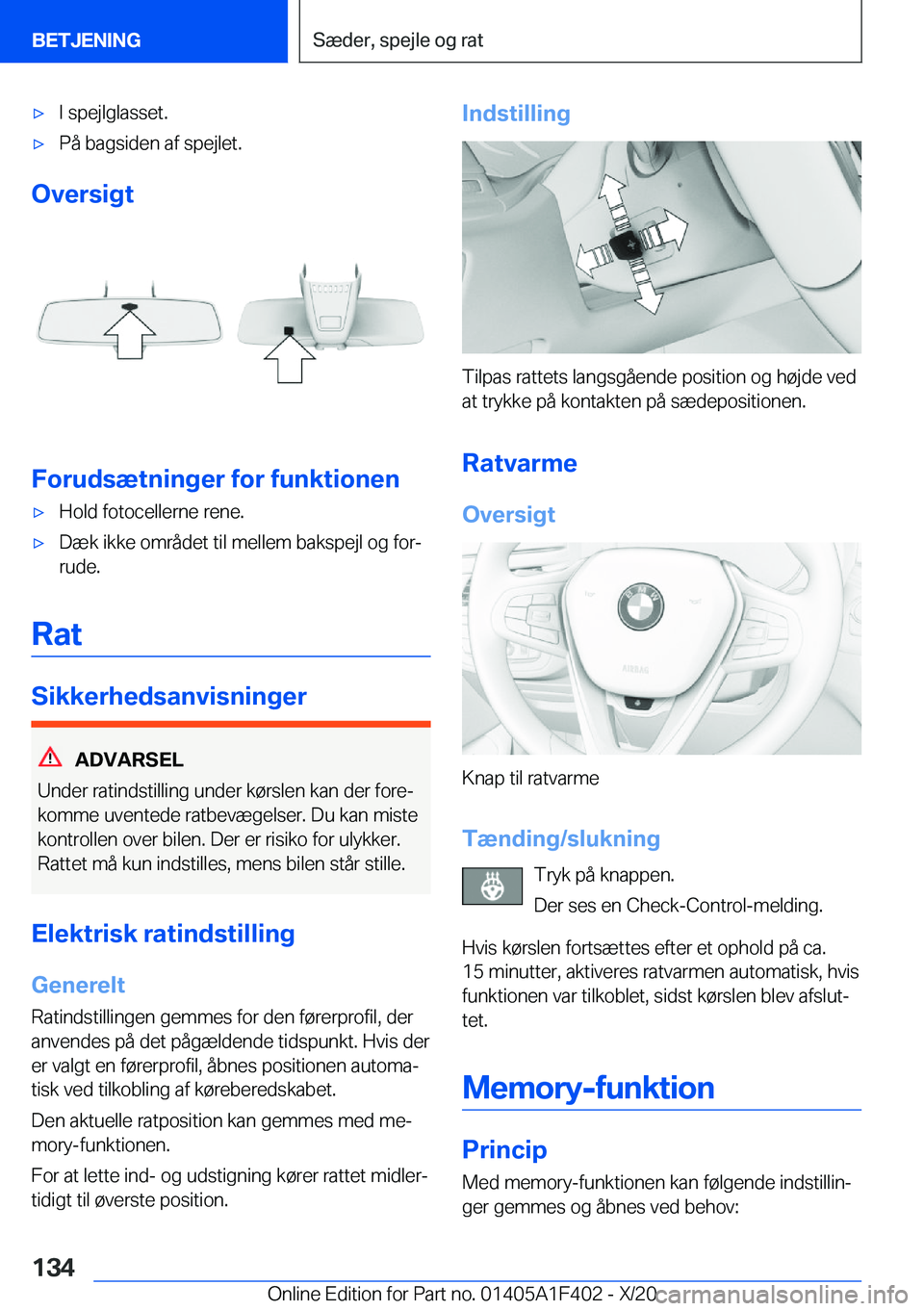 BMW X5 2021  InstruktionsbØger (in Danish) 'x�I��s�p�e�j�l�g�l�a�s�s�e�t�.'x�P�å��b�a�g�s�i�d�e�n��a�f��s�p�e�j�l�e�t�.
�O�v�e�r�s�i�g�t
�F�o�r�u�d�s�æ�t�n�i�n�g�e�r��f�o�r��f�u�n�k�t�i�o�n�e�n
'x�H�o�l�d��f�o�t�o�c�e�l�l�