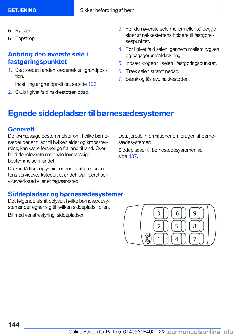 BMW X5 2021  InstruktionsbØger (in Danish) �5�R�y�g�l�æ�n�6�T�o�p�s�t�r�o�p
�A�n�b�r�i�n�g��d�e�n��