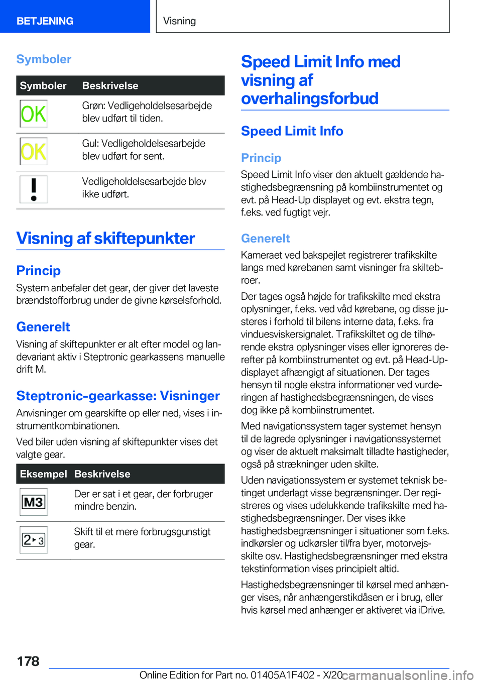 BMW X5 2021  InstruktionsbØger (in Danish) �S�y�m�b�o�l�e�r�S�y�m�b�o�l�e�r�B�e�s�k�r�i�v�e�l�s�e�G�r�