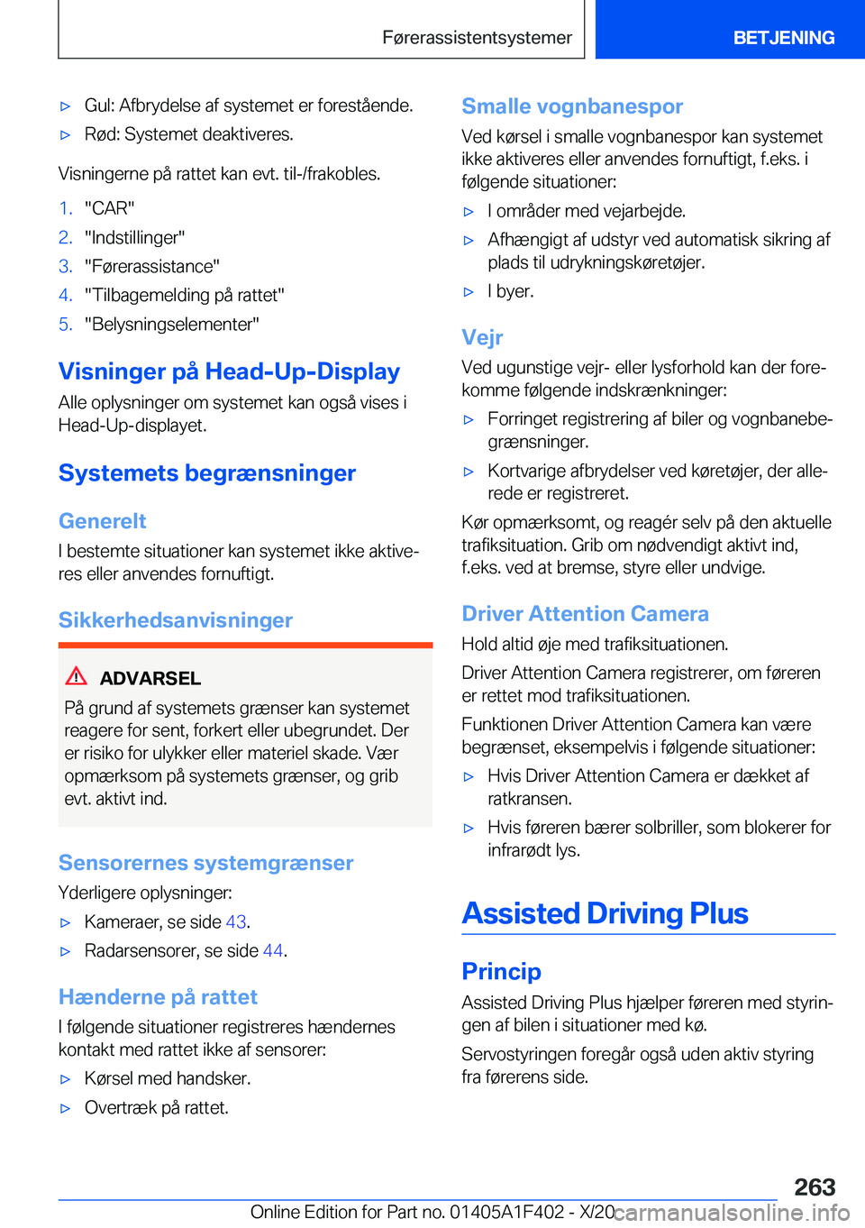 BMW X5 2021  InstruktionsbØger (in Danish) 'x�G�u�l�:��A�f�b�r�y�d�e�l�s�e��a�f��s�y�s�t�e�m�e�t��e�r��f�o�r�e�s�t�å�e�n�d�e�.'x�R�