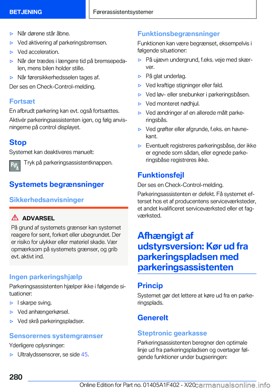 BMW X5 2021  InstruktionsbØger (in Danish) 'x�N�å�r��d�
