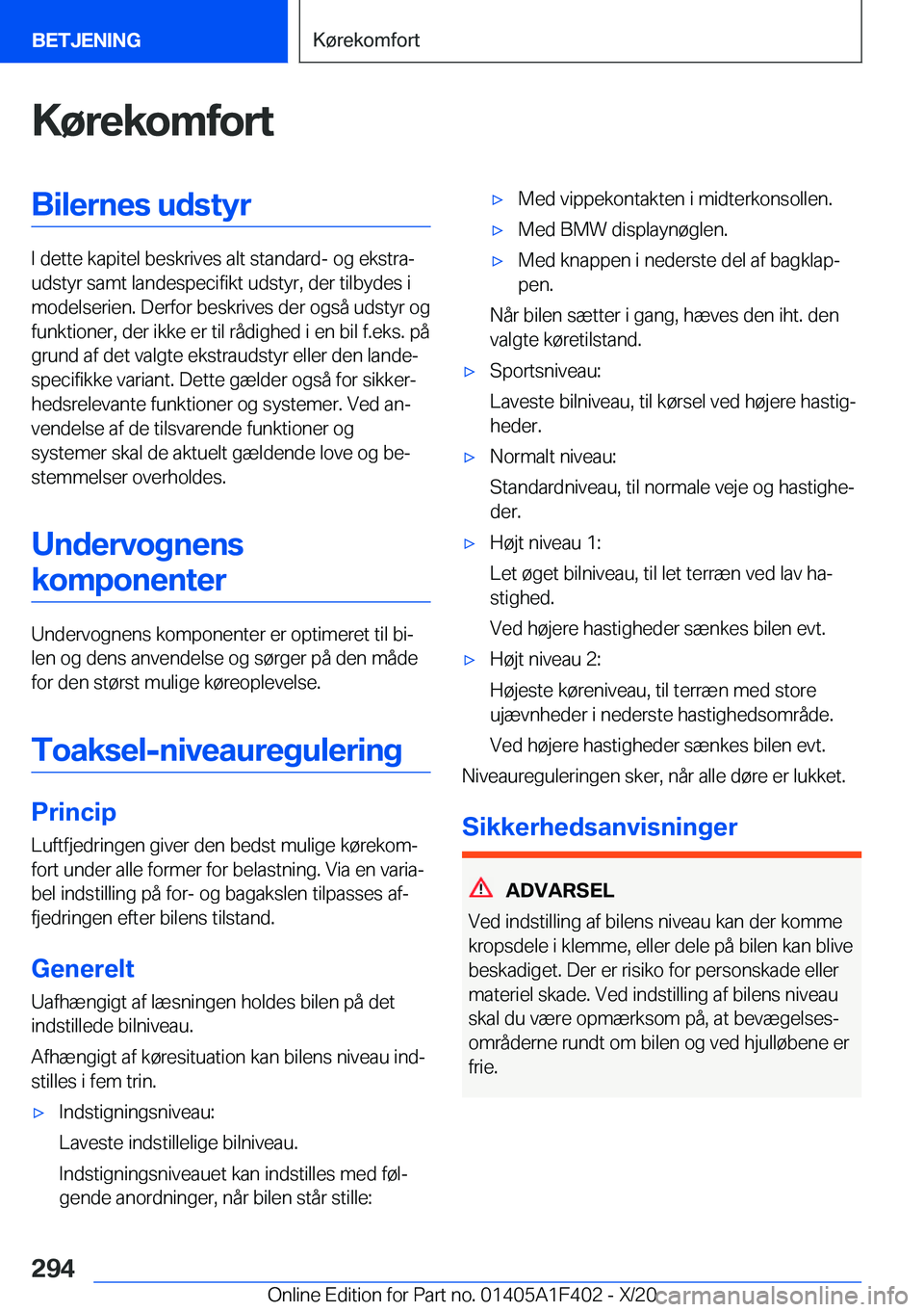 BMW X5 2021  InstruktionsbØger (in Danish) �K�