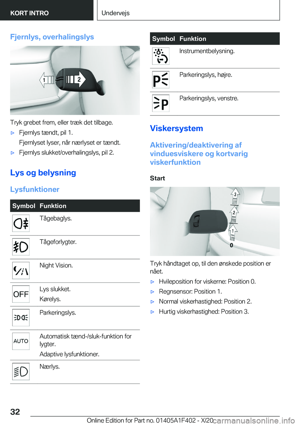 BMW X5 2021  InstruktionsbØger (in Danish) �F�j�e�r�n�l�y�s�,��o�v�e�r�h�a�l�i�n�g�s�l�y�s
�T�r�y�k��g�r�e�b�e�t��f�r�e�m�,��e�l�l�e�r��t�r�æ�k��d�e�t��t�i�l�b�a�g�e�.
'x�F�j�e�r�n�l�y�s��t�æ�n�d�t�,��p�i�l��1�.
�F�j�e�r�n�l�y�