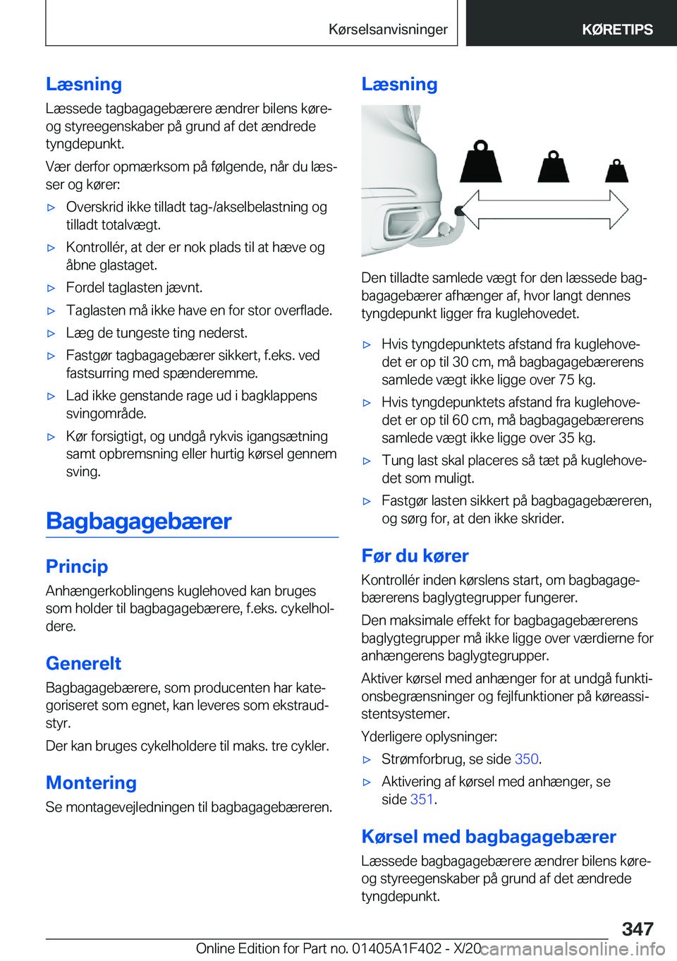 BMW X5 2021  InstruktionsbØger (in Danish) �L�æ�s�n�i�n�g
�L�æ�s�s�e�d�e��t�a�g�b�a�g�a�g�e�b�æ�r�e�r�e��æ�n�d�r�e�r��b�i�l�e�n�s��k�
