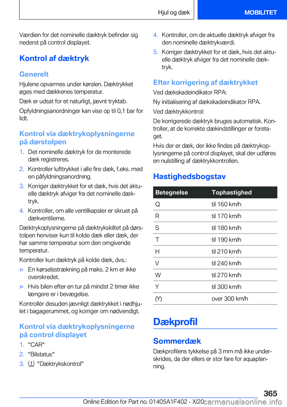 BMW X5 2021  InstruktionsbØger (in Danish) �V�æ�r�d�i�e�n��f�o�r��d�e�t��n�o�m�i�n�e�l�l�e��d�æ�k�t�r�y�k��b�e�f�i�n�d�e�r��s�i�g�n�e�d�e�r�s�t��p�å��c�o�n�t�r�o�l��d�i�s�p�l�a�y�e�t�.
�K�o�n�t�r�o�l��a�f��d�æ�k�t�r�y�k
�G�e�n�e