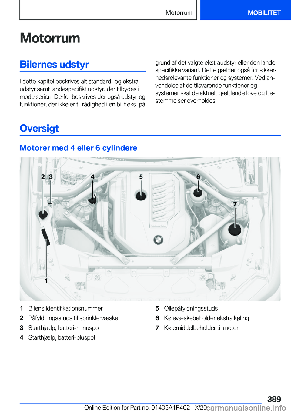 BMW X5 2021  InstruktionsbØger (in Danish) �M�o�t�o�r�r�u�m�B�i�l�e�r�n�e�s��u�d�s�t�y�r
�I��d�e�t�t�e��k�a�p�i�t�e�l��b�e�s�k�r�i�v�e�s��a�l�t��s�t�a�n�d�a�r�d�-��o�g��e�k�s�t�r�aj
�u�d�s�t�y�r��s�a�m�t��l�a�n�d�e�s�p�e�c�i�f�i�k�t
