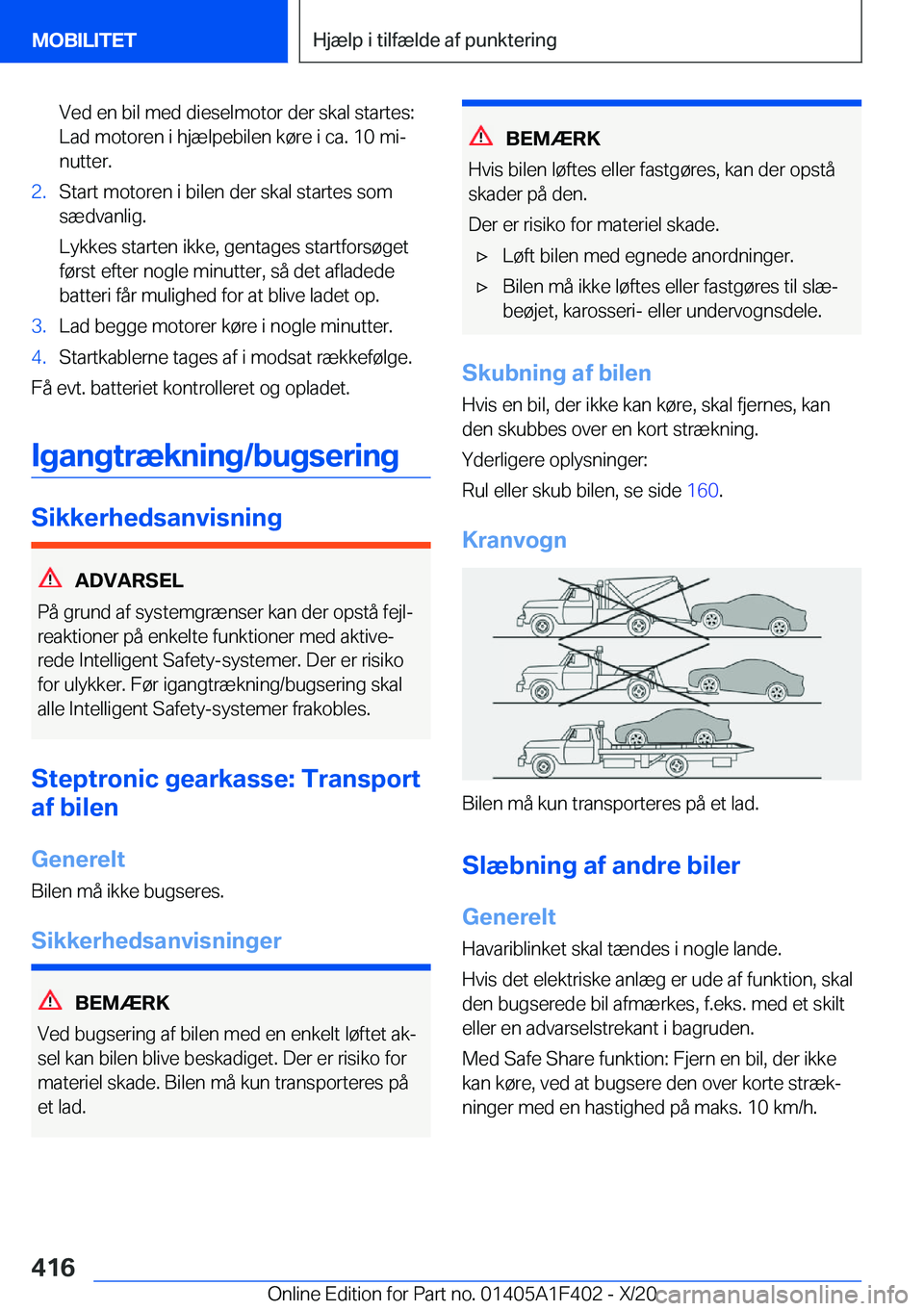 BMW X5 2021  InstruktionsbØger (in Danish) �V�e�d��e�n��b�i�l��m�e�d��d�i�e�s�e�l�m�o�t�o�r��d�e�r��s�k�a�l��s�t�a�r�t�e�s�:
�L�a�d��m�o�t�o�r�e�n��i��h�j�æ�l�p�e�b�i�l�e�n��k�