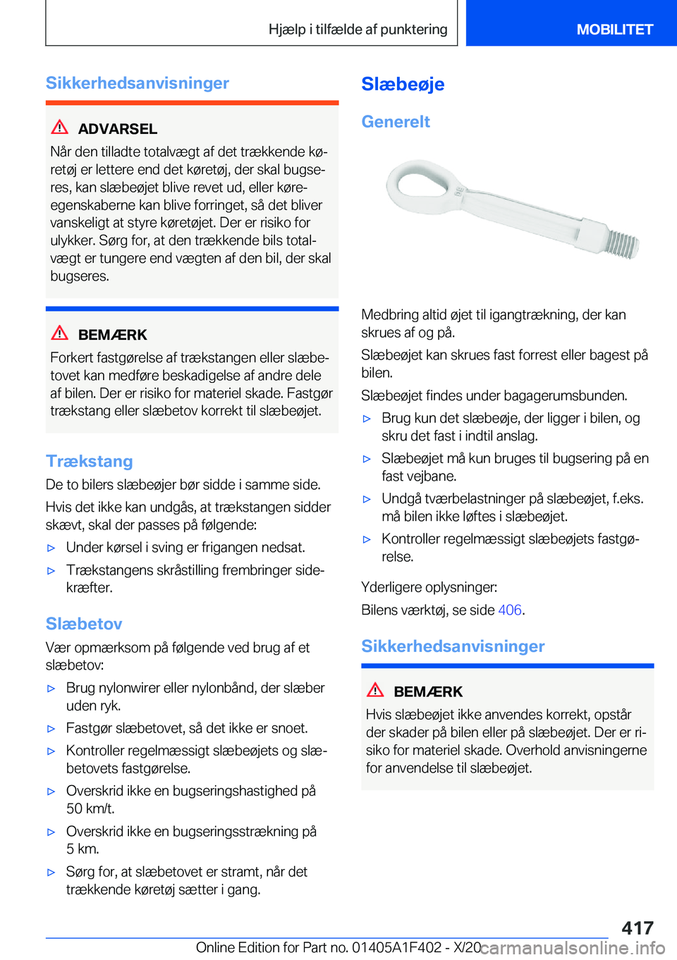 BMW X5 2021  InstruktionsbØger (in Danish) �S�i�k�k�e�r�h�e�d�s�a�n�v�i�s�n�i�n�g�e�r
�A�D�V�A�R�S�E�L
�N�å�r��d�e�n��t�i�l�l�a�d�t�e��t�o�t�a�l�v�æ�g�t��a�f��d�e�t��t�r�æ�k�k�e�n�d�e��k�