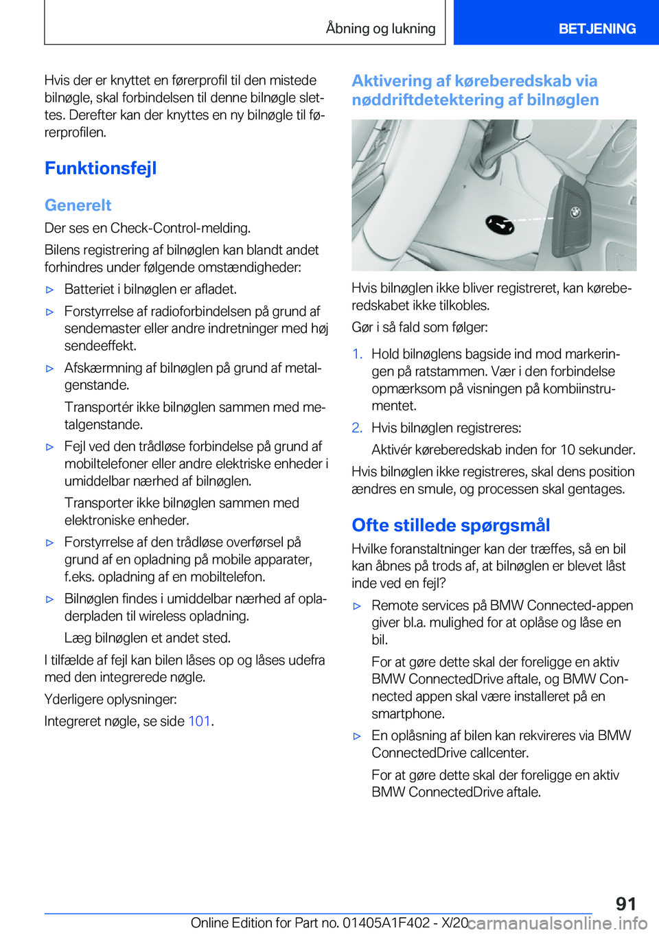 BMW X5 2021  InstruktionsbØger (in Danish) �H�v�i�s��d�e�r��e�r��k�n�y�t�t�e�t��e�n��f�