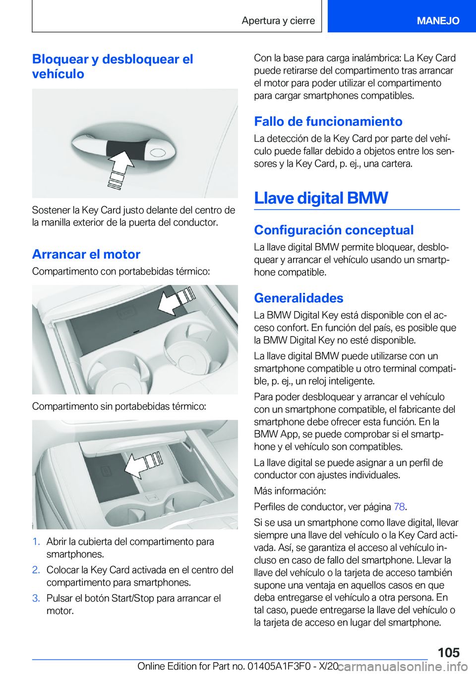 BMW X5 2021  Manuales de Empleo (in Spanish) �B�l�o�q�u�e�a�r��y��d�e�s�b�l�o�q�u�e�a�r��e�l
�v�e�h�