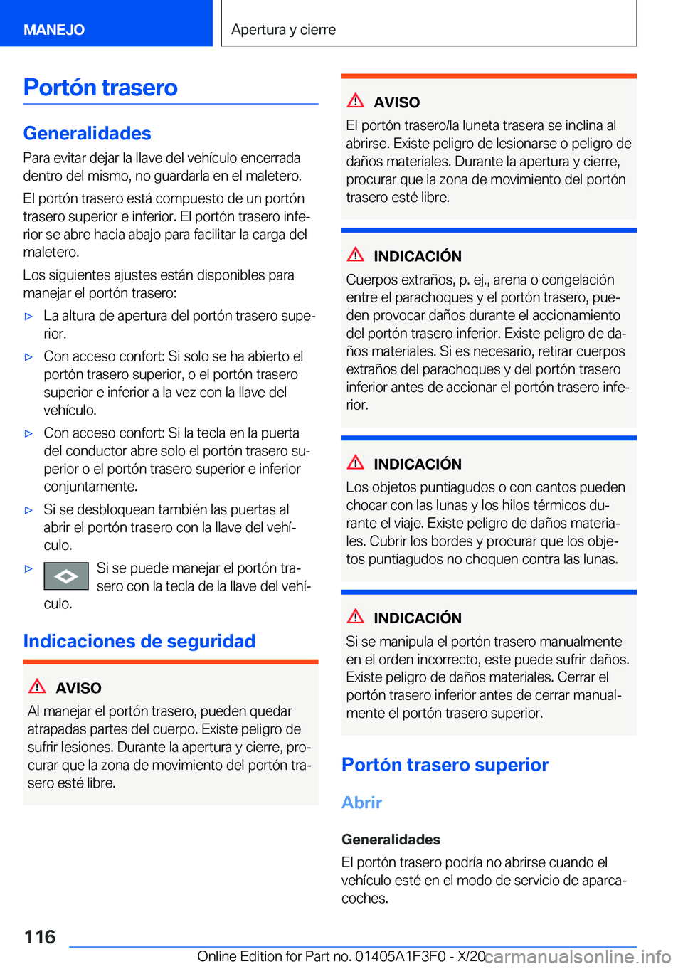BMW X5 2021  Manuales de Empleo (in Spanish) �P�o�r�t�
