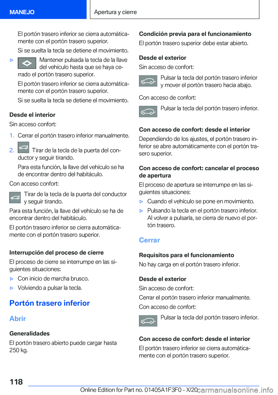 BMW X5 2021  Manuales de Empleo (in Spanish) �E�l��p�o�r�t�