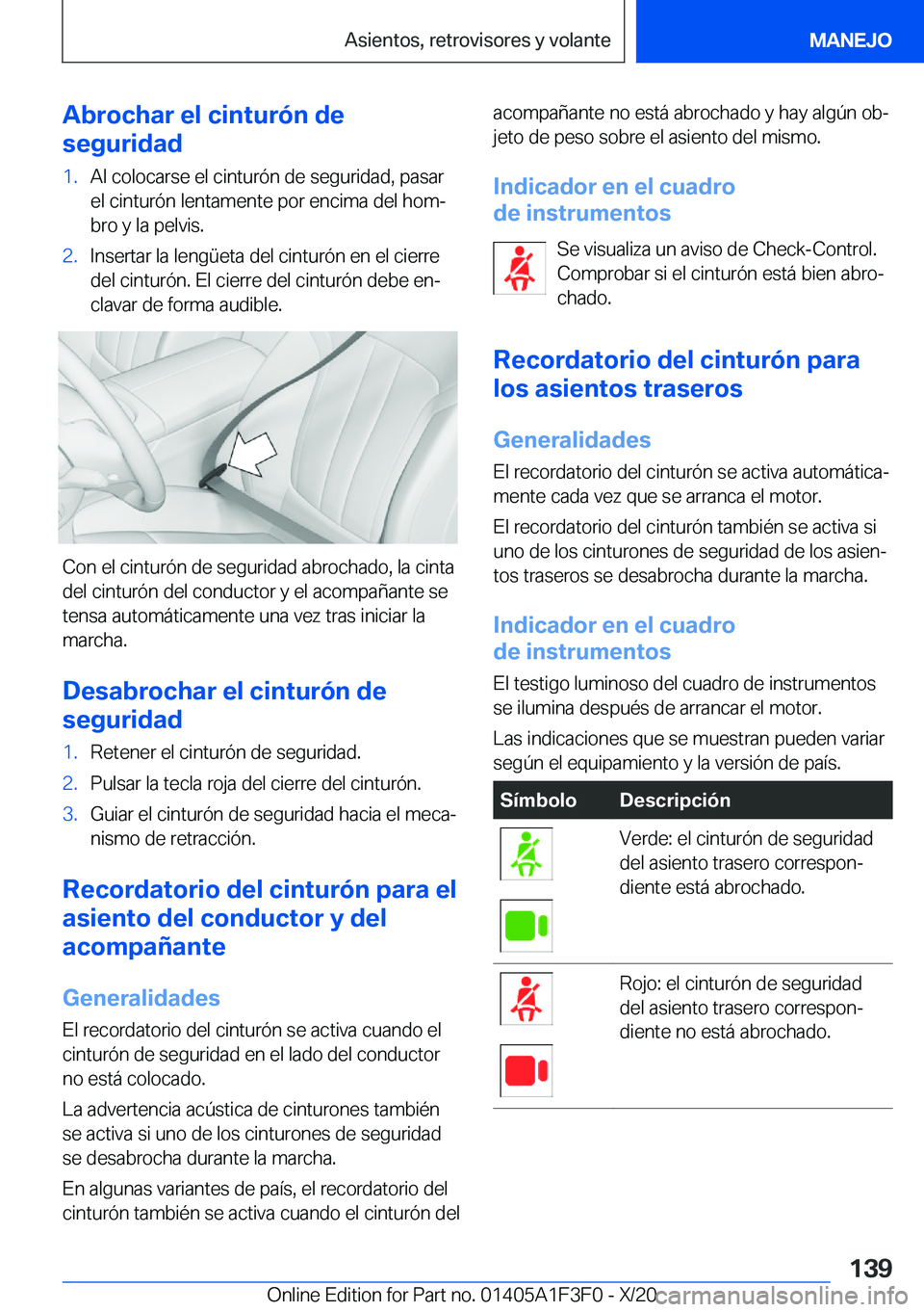 BMW X5 2021  Manuales de Empleo (in Spanish) �A�b�r�o�c�h�a�r��e�l��c�i�n�t�u�r�