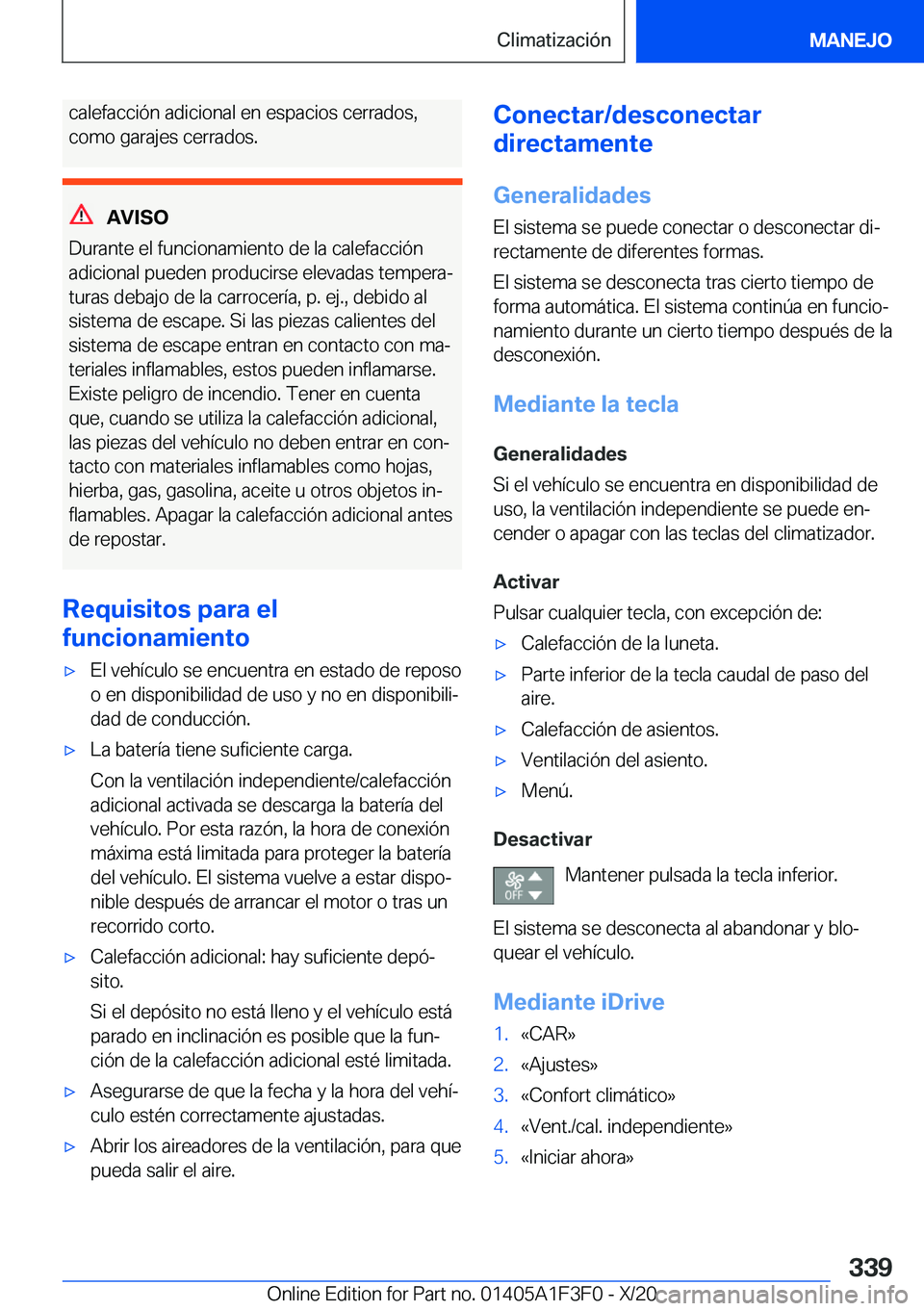 BMW X5 2021  Manuales de Empleo (in Spanish) �c�a�l�e�f�a�c�c�i�