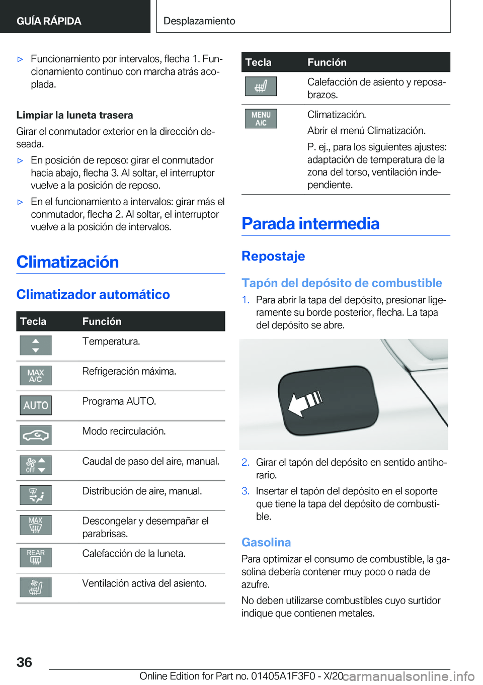 BMW X5 2021  Manuales de Empleo (in Spanish) x�F�u�n�c�i�o�n�a�m�i�e�n�t�o��p�o�r��i�n�t�e�r�v�a�l�o�s�,��f�l�e�c�h�a��1�.��F�u�nª
�c�i�o�n�a�m�i�e�n�t�o��c�o�n�t�i�n�u�o��c�o�n��m�a�r�c�h�a��a�t�r�