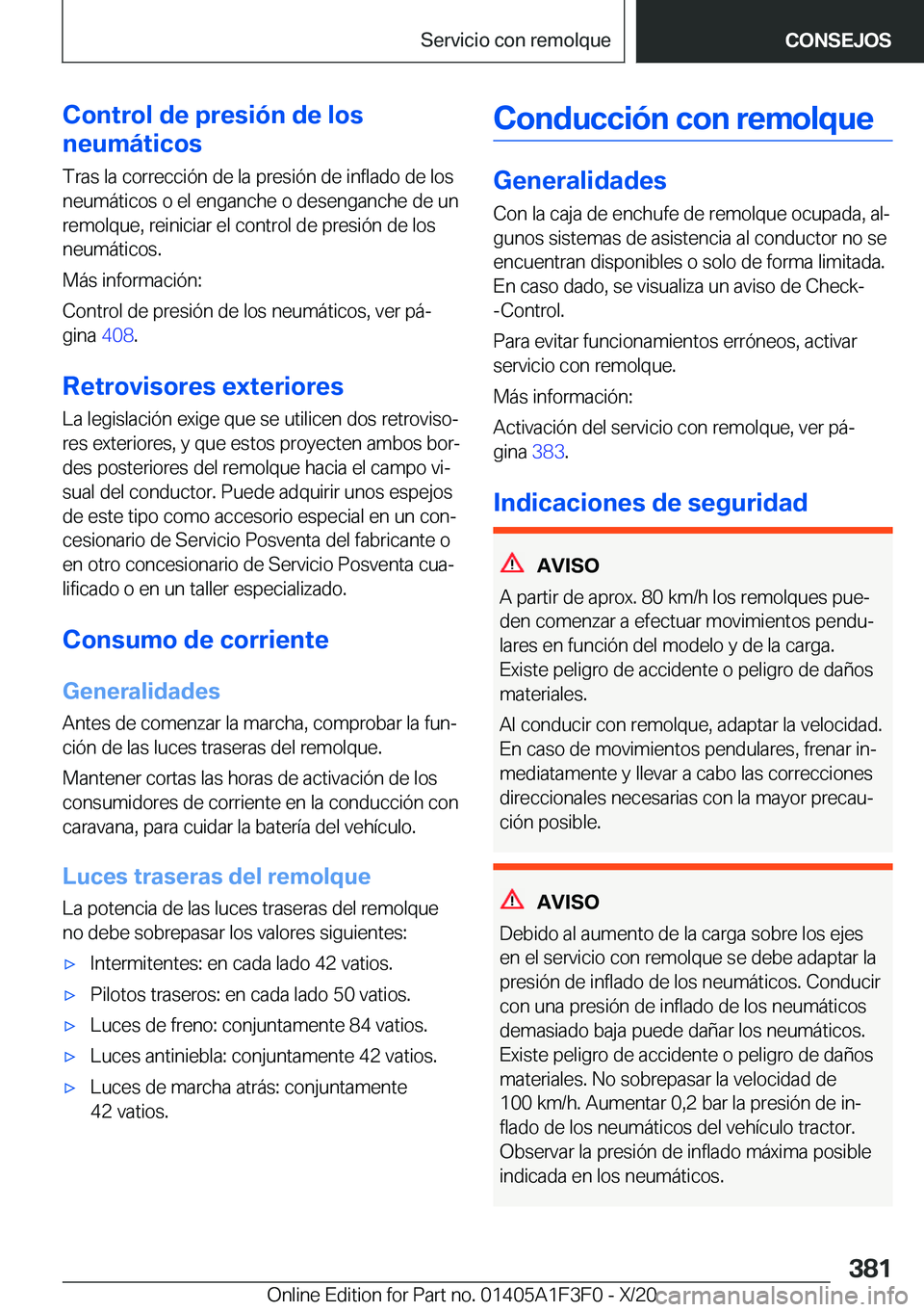 BMW X5 2021  Manuales de Empleo (in Spanish) �C�o�n�t�r�o�l��d�e��p�r�e�s�i�