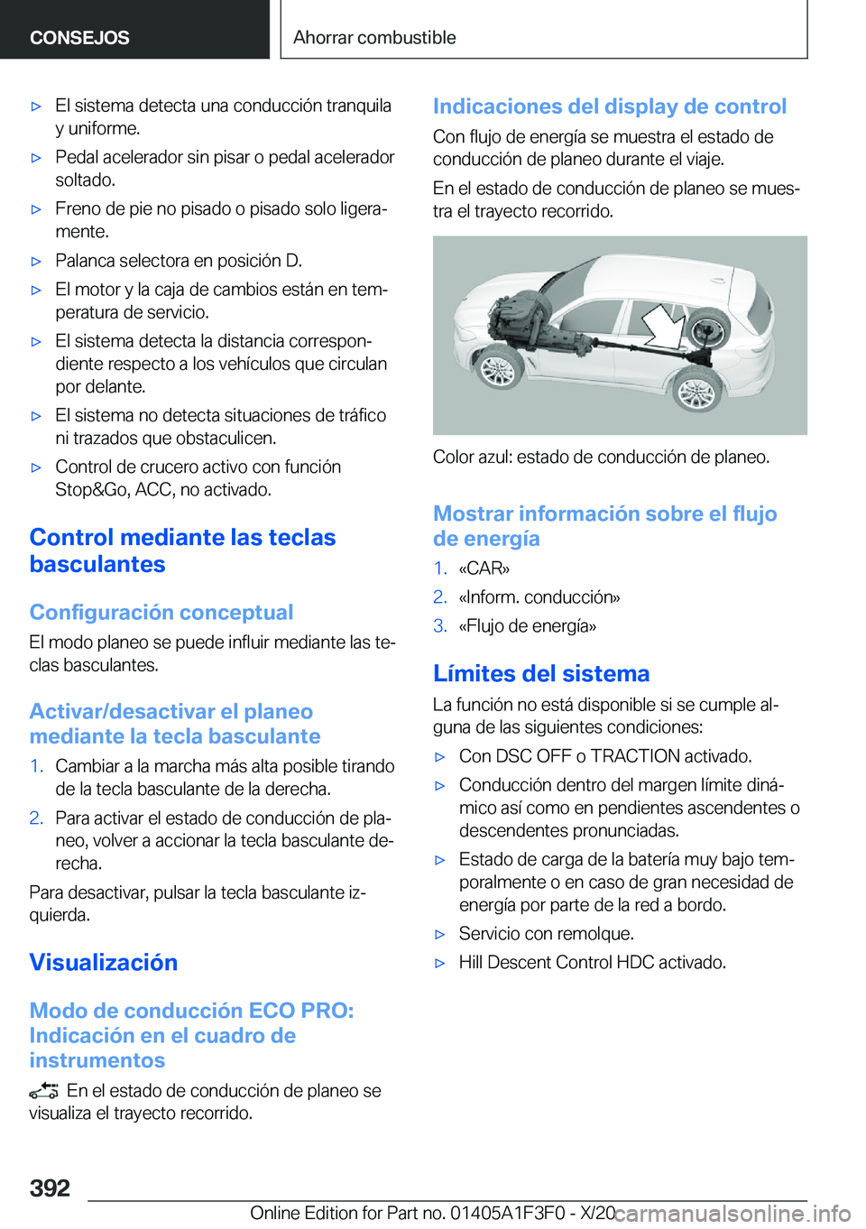 BMW X5 2021  Manuales de Empleo (in Spanish) x�E�l��s�i�s�t�e�m�a��d�e�t�e�c�t�a��u�n�a��c�o�n�d�u�c�c�i�