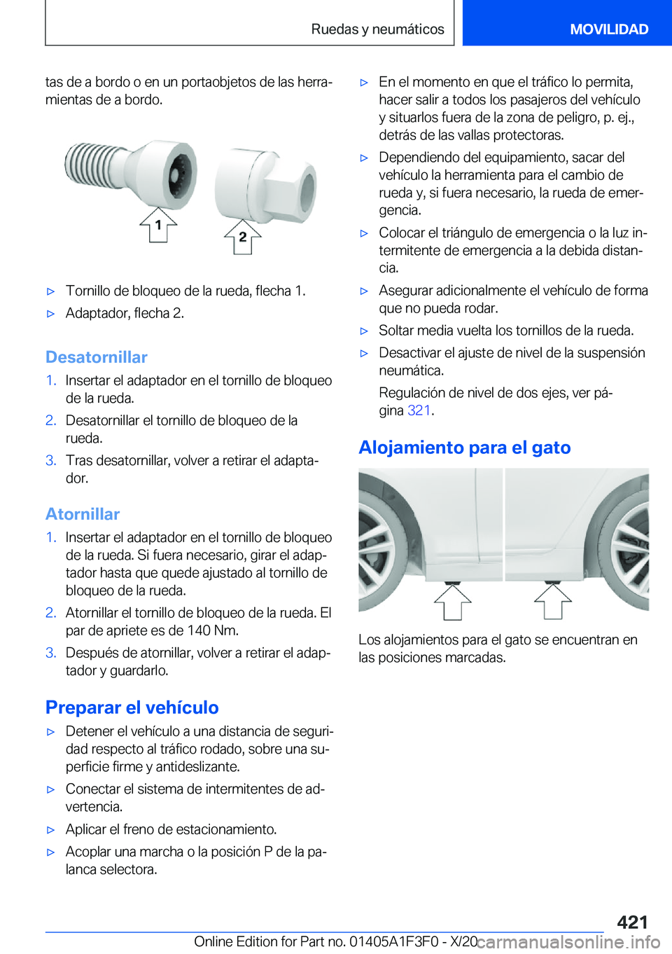 BMW X5 2021  Manuales de Empleo (in Spanish) �t�a�s��d�e��a��b�o�r�d�o��o��e�n��u�n��p�o�r�t�a�o�b�j�e�t�o�s��d�e��l�a�s��h�e�r�r�aª�m�i�e�n�t�a�s��d�e��a��b�o�r�d�o�.x�T�o�r�n�i�l�l�o��d�e��b�l�o�q�u�e�o��d�e��l�a��r�u�e�d�