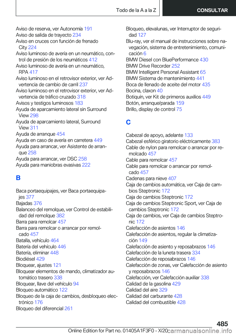 BMW X5 2021  Manuales de Empleo (in Spanish) �A�v�i�s�o��d�e��r�e�s�e�r�v�a�,��v�e�r��A�u�t�o�n�o�m�