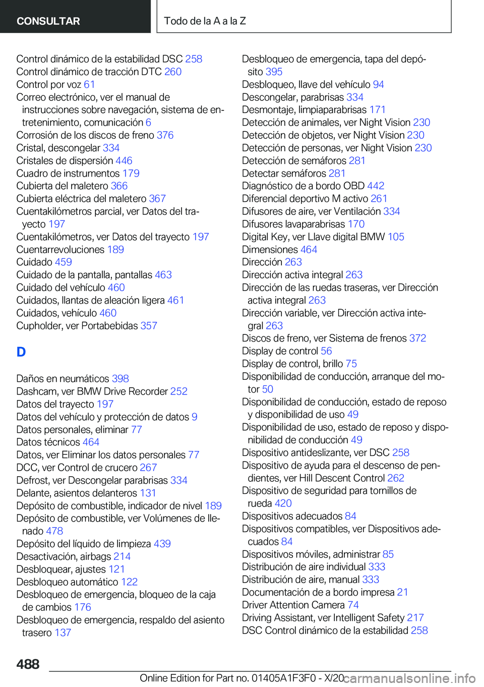 BMW X5 2021  Manuales de Empleo (in Spanish) �C�o�n�t�r�o�l��d�i�n�