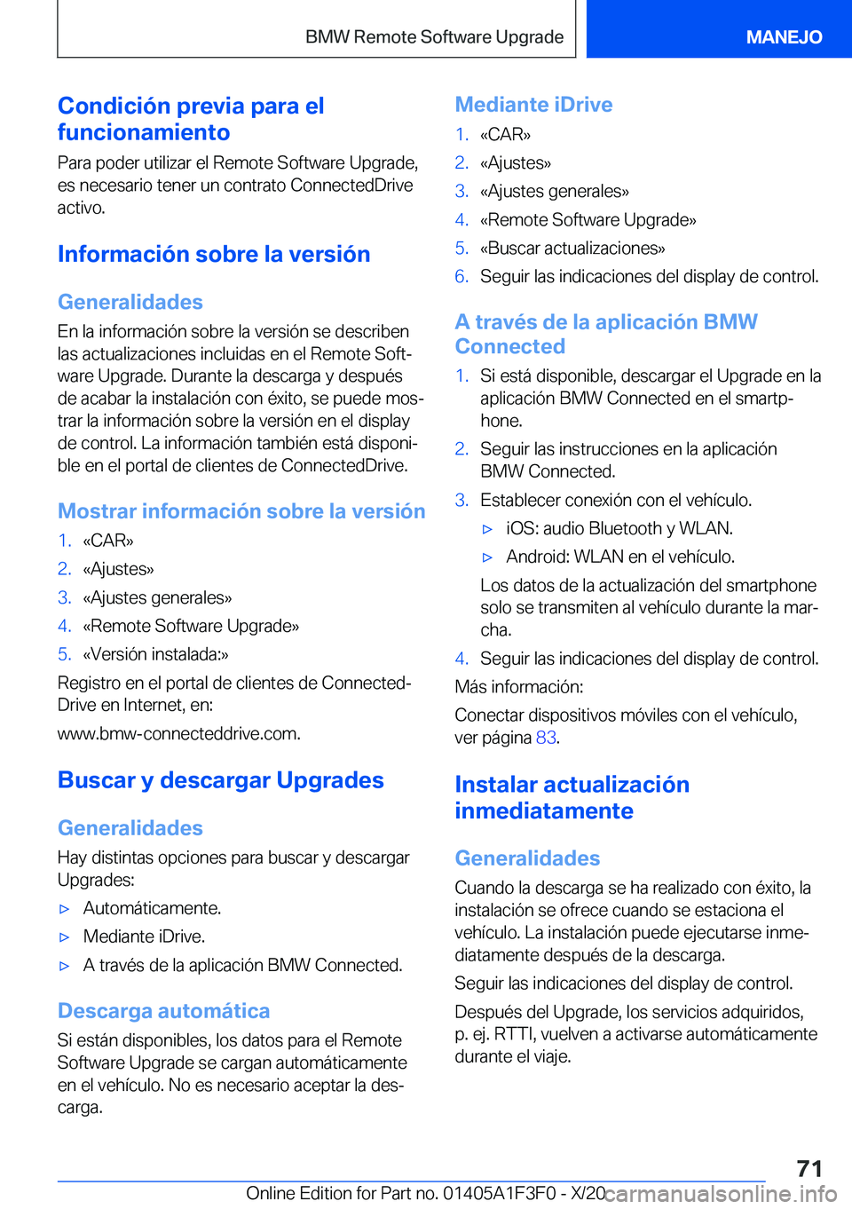 BMW X5 2021  Manuales de Empleo (in Spanish) �C�o�n�d�i�c�i�