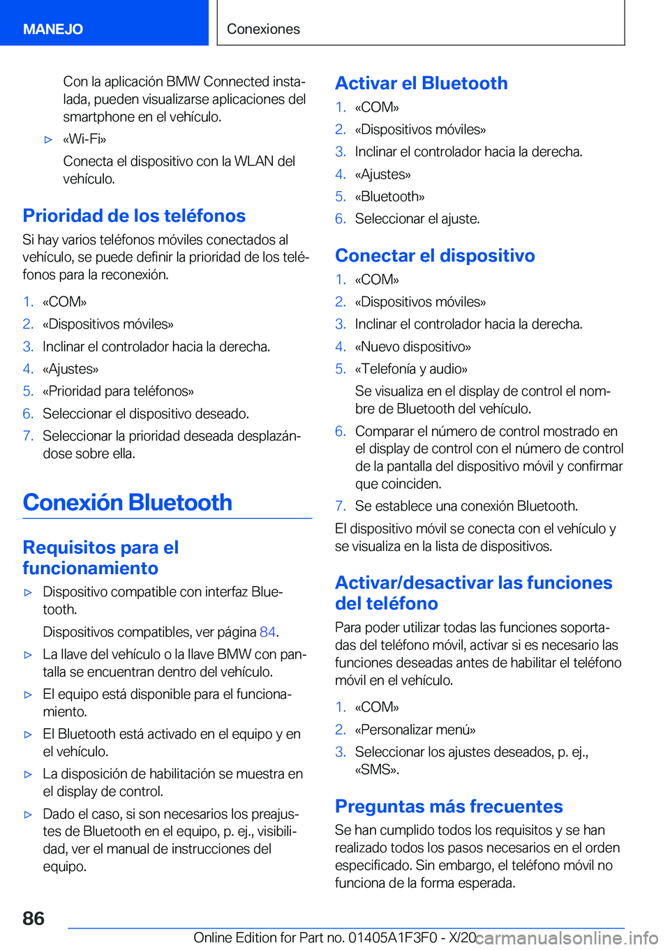 BMW X5 2021  Manuales de Empleo (in Spanish) �C�o�n��l�a��a�p�l�i�c�a�c�i�