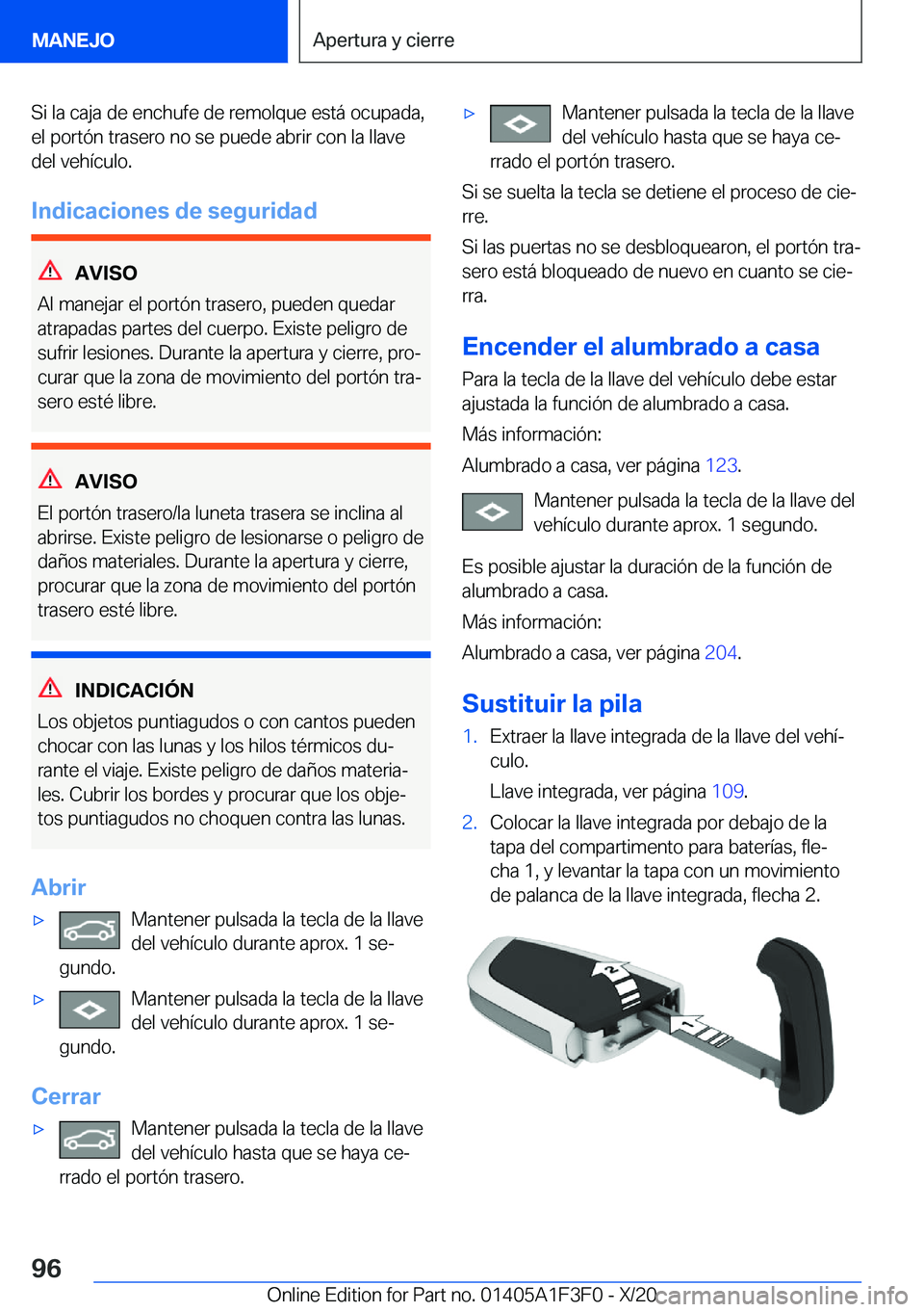 BMW X5 2021  Manuales de Empleo (in Spanish) �S�i��l�a��c�a�j�a��d�e��e�n�c�h�u�f�e��d�e��r�e�m�o�l�q�u�e��e�s�t�