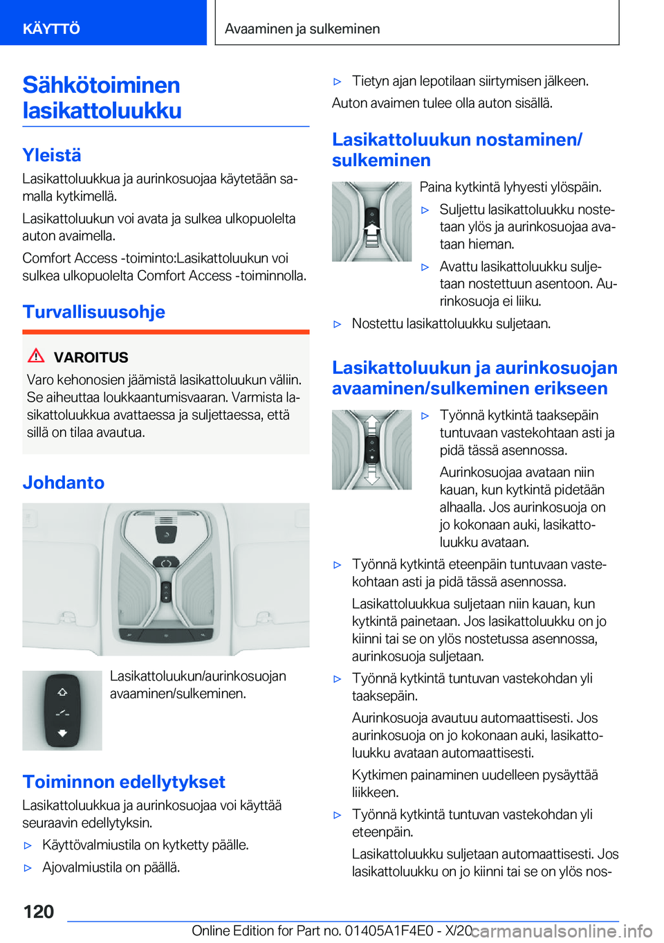 BMW X5 2021  Omistajan Käsikirja (in Finnish) �S�