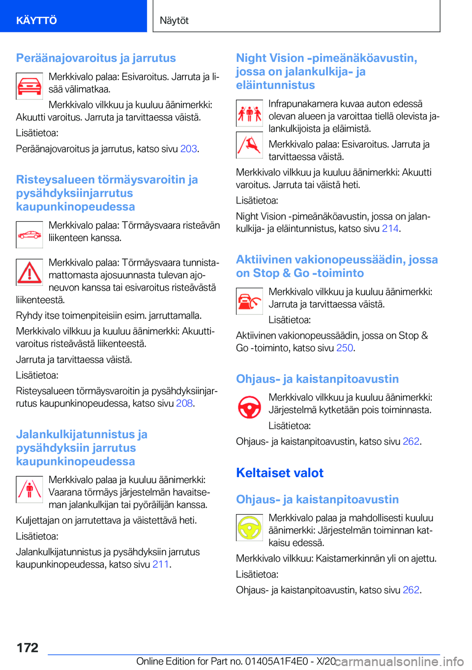 BMW X5 2021  Omistajan Käsikirja (in Finnish) �P�e�r�