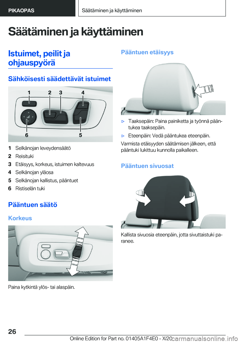 BMW X5 2021  Omistajan Käsikirja (in Finnish) �S�