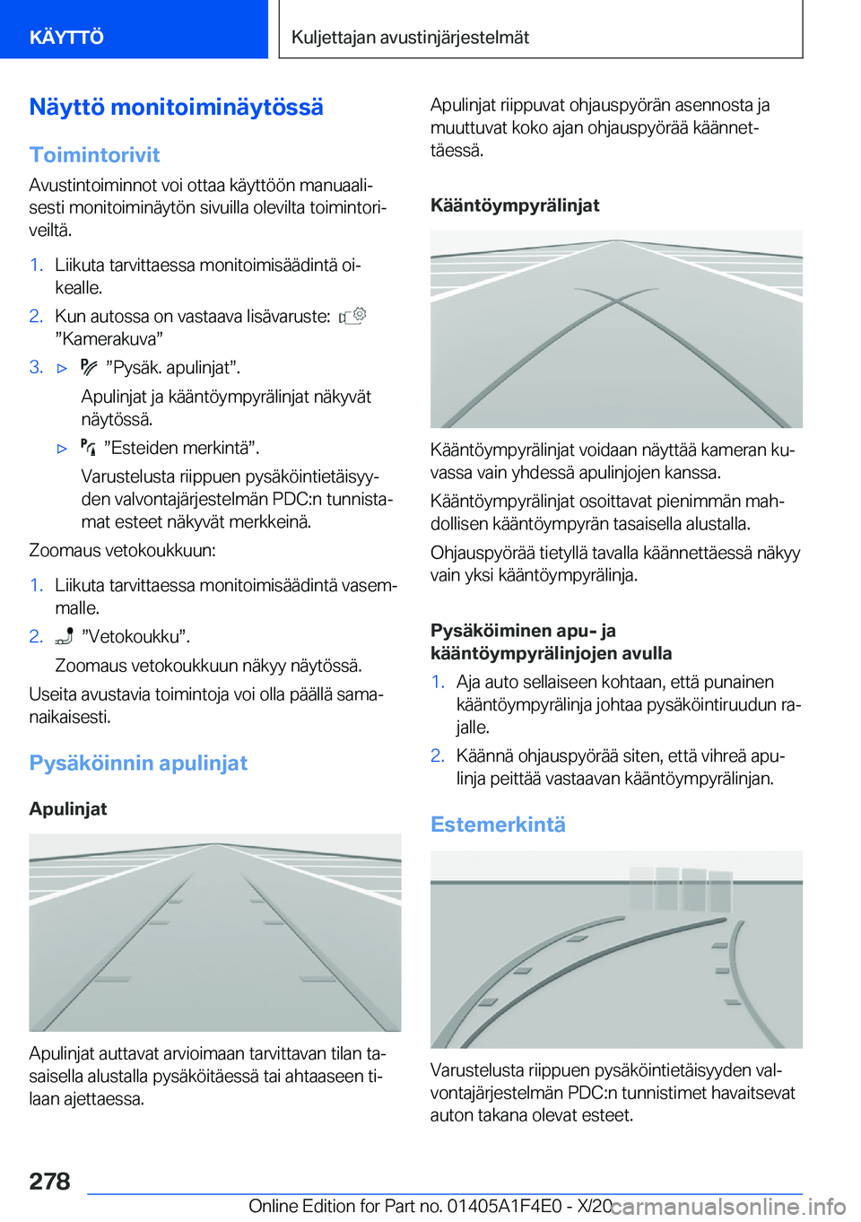 BMW X5 2021  Omistajan Käsikirja (in Finnish) �N�