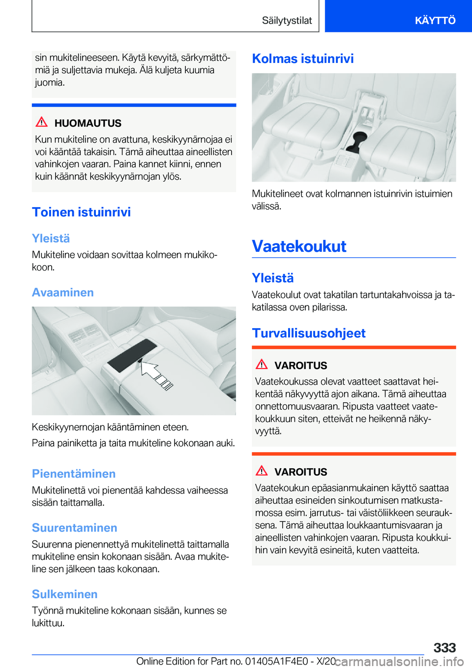 BMW X5 2021  Omistajan Käsikirja (in Finnish) �s�i�n��m�u�k�i�t�e�l�i�n�e�e�s�e�e�n�.��K�