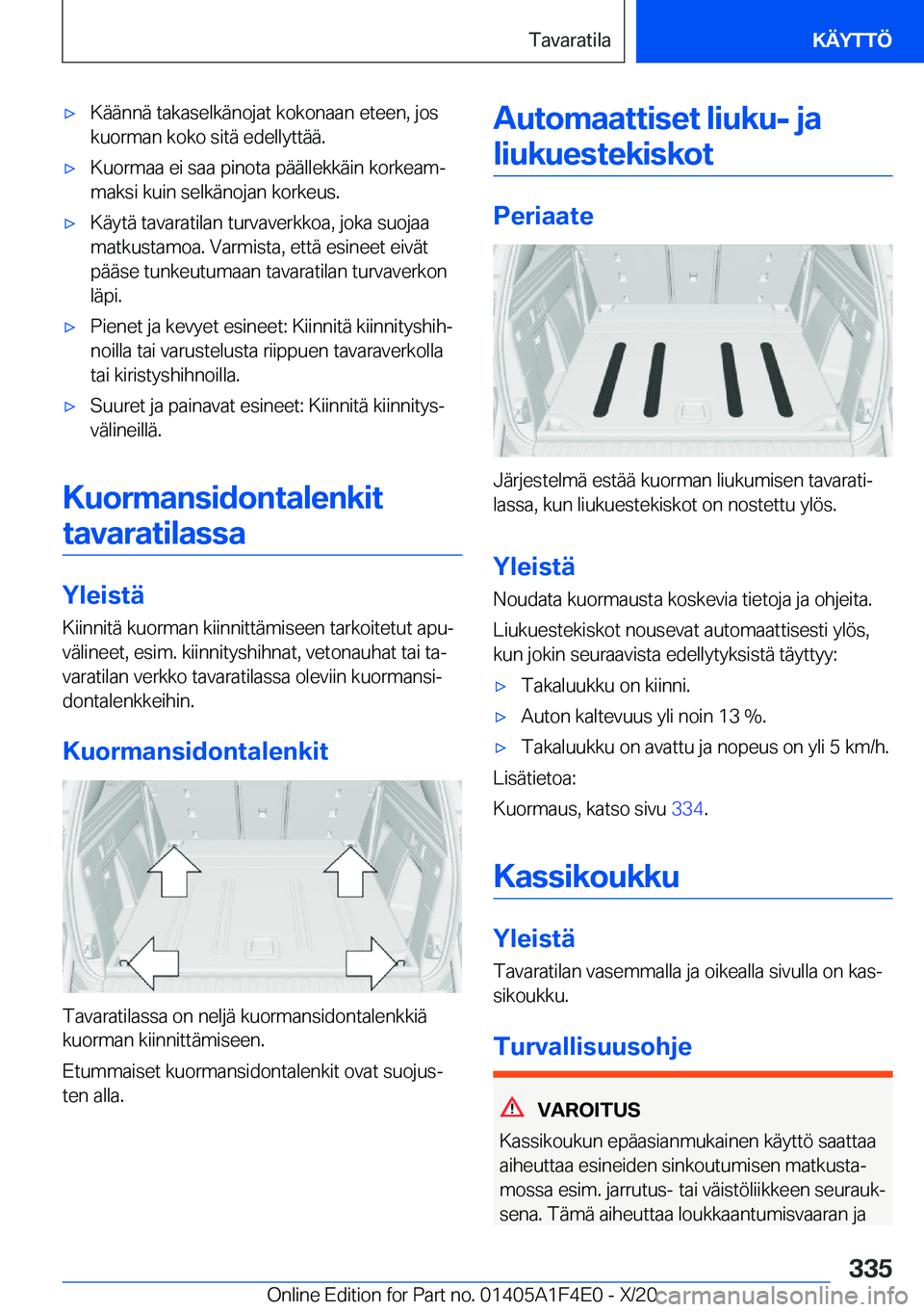 BMW X5 2021  Omistajan Käsikirja (in Finnish) 'x�K�