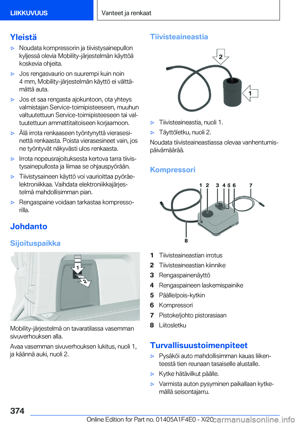 BMW X5 2021  Omistajan Käsikirja (in Finnish) �Y�l�e�i�s�t�