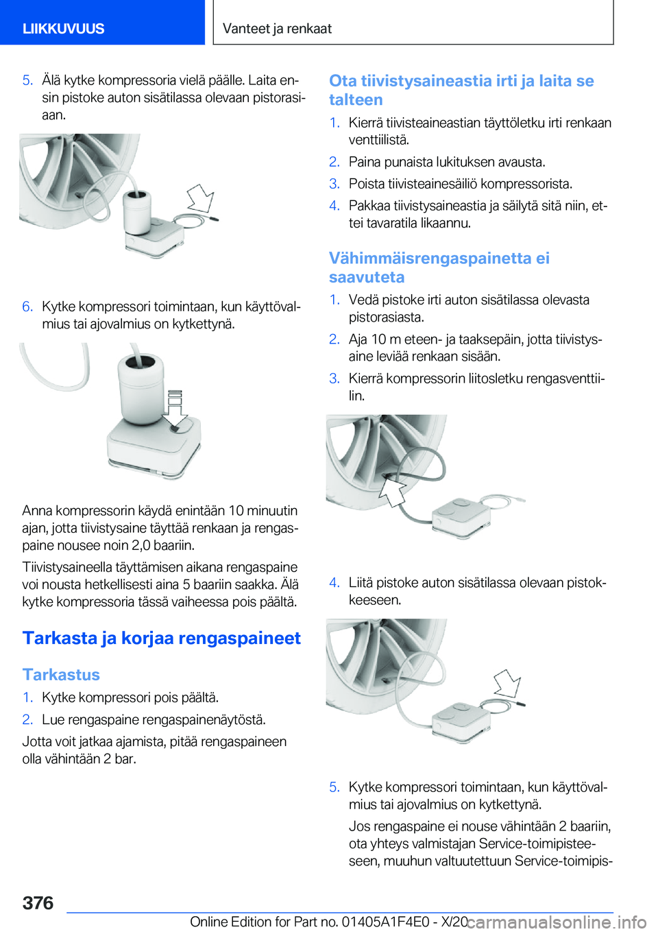 BMW X5 2021  Omistajan Käsikirja (in Finnish) �5�.�