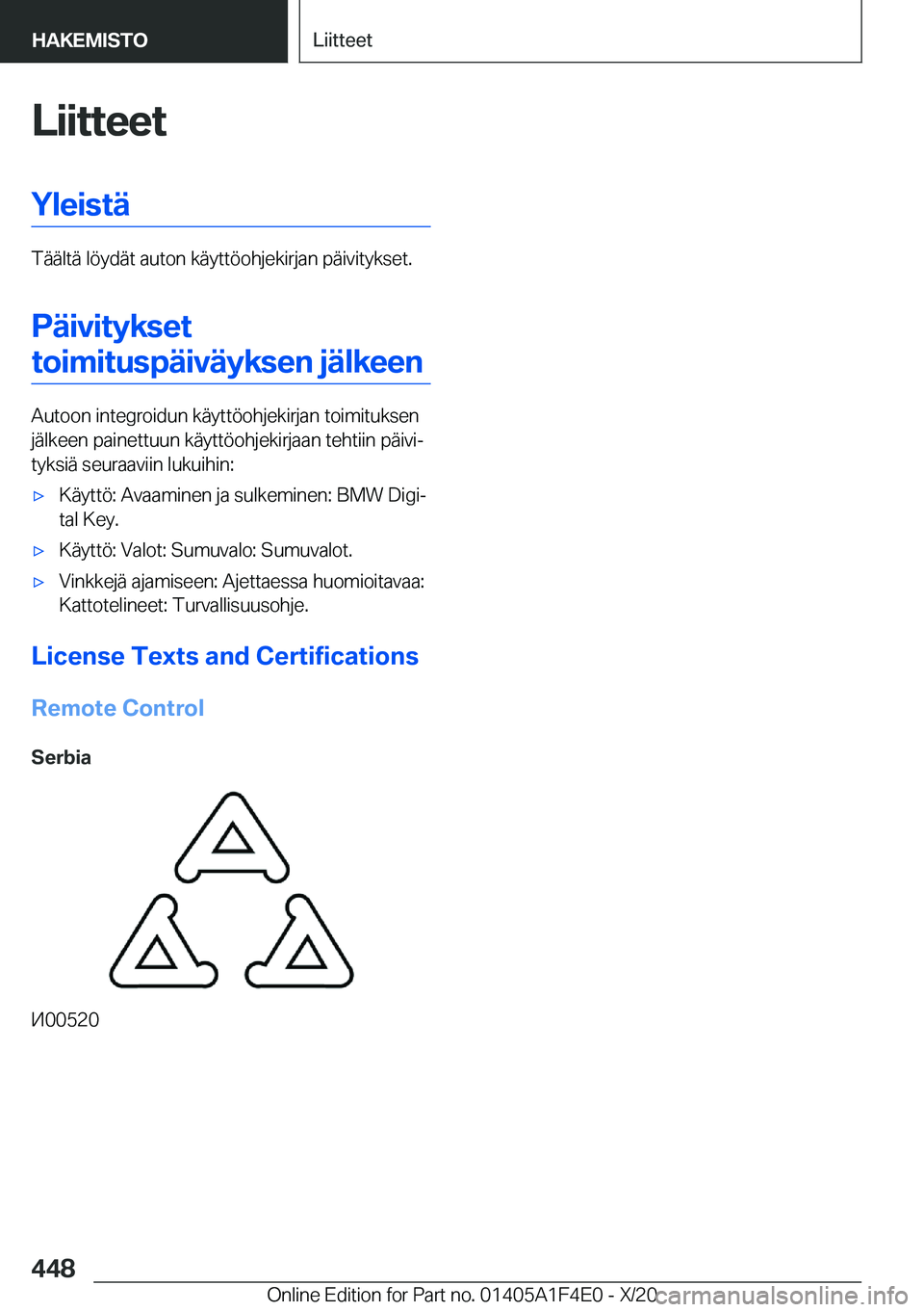 BMW X5 2021  Omistajan Käsikirja (in Finnish) �L�i�i�t�t�e�e�t�Y�l�e�i�s�t�